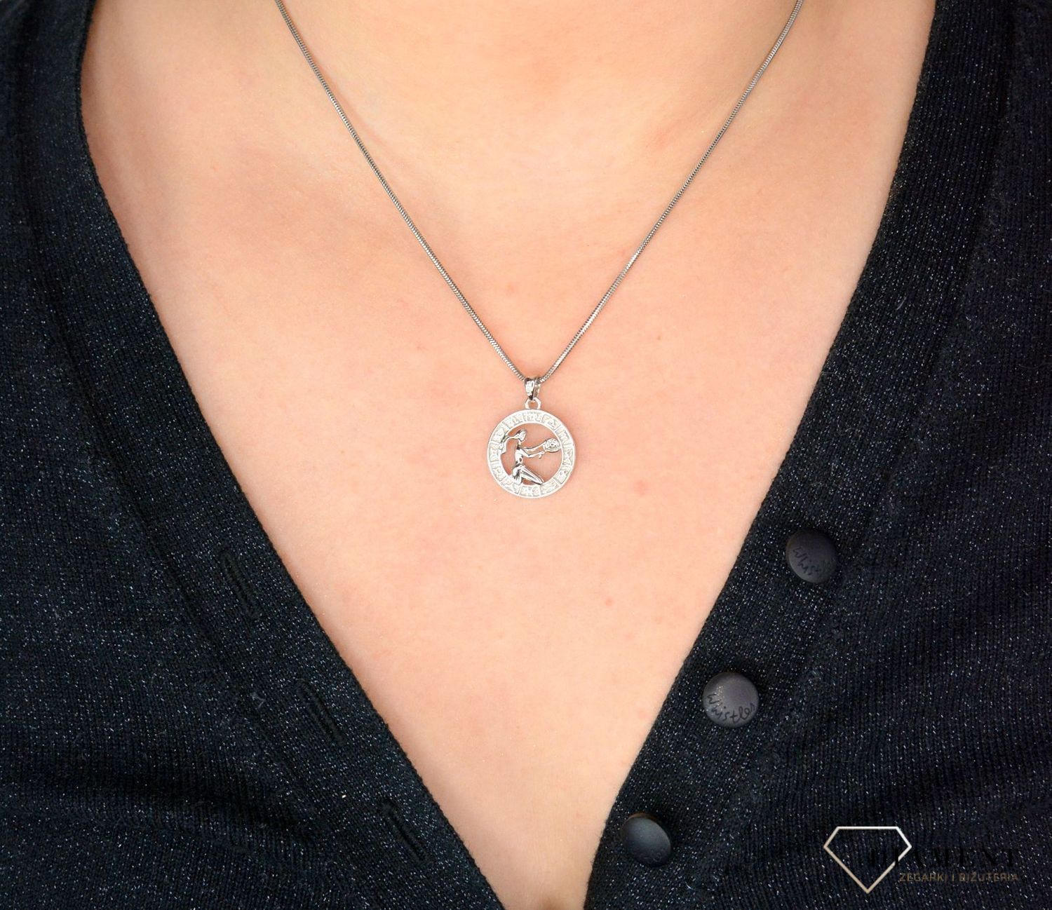 Srebrna zawieszka znak zodiaku Panna SVLP0713XH200PA. Srebrna zawieszka z symbolem znaku zodiaku - PANNA.jpg