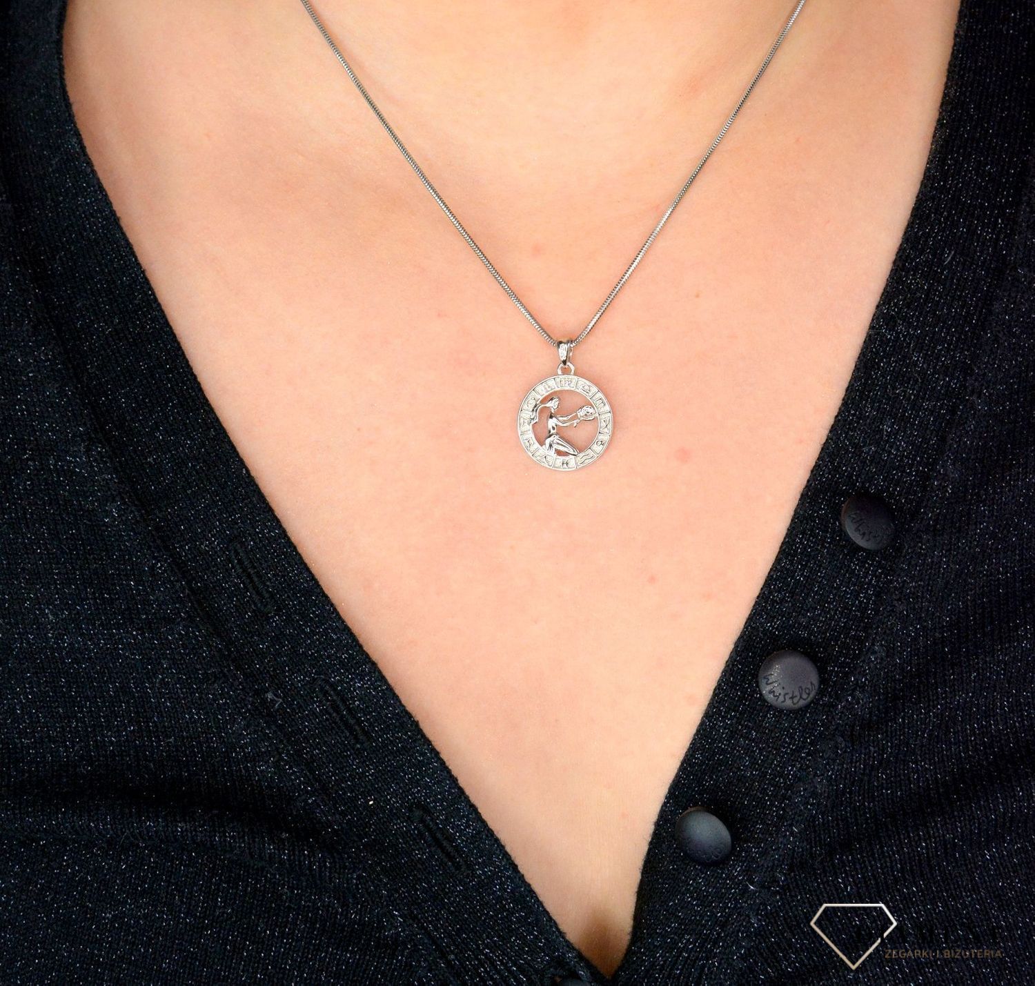 Srebrna zawieszka znak zodiaku Panna SVLP0713XH200PA. Srebrna zawieszka z symbolem znaku zodiaku - PANNA.jpg