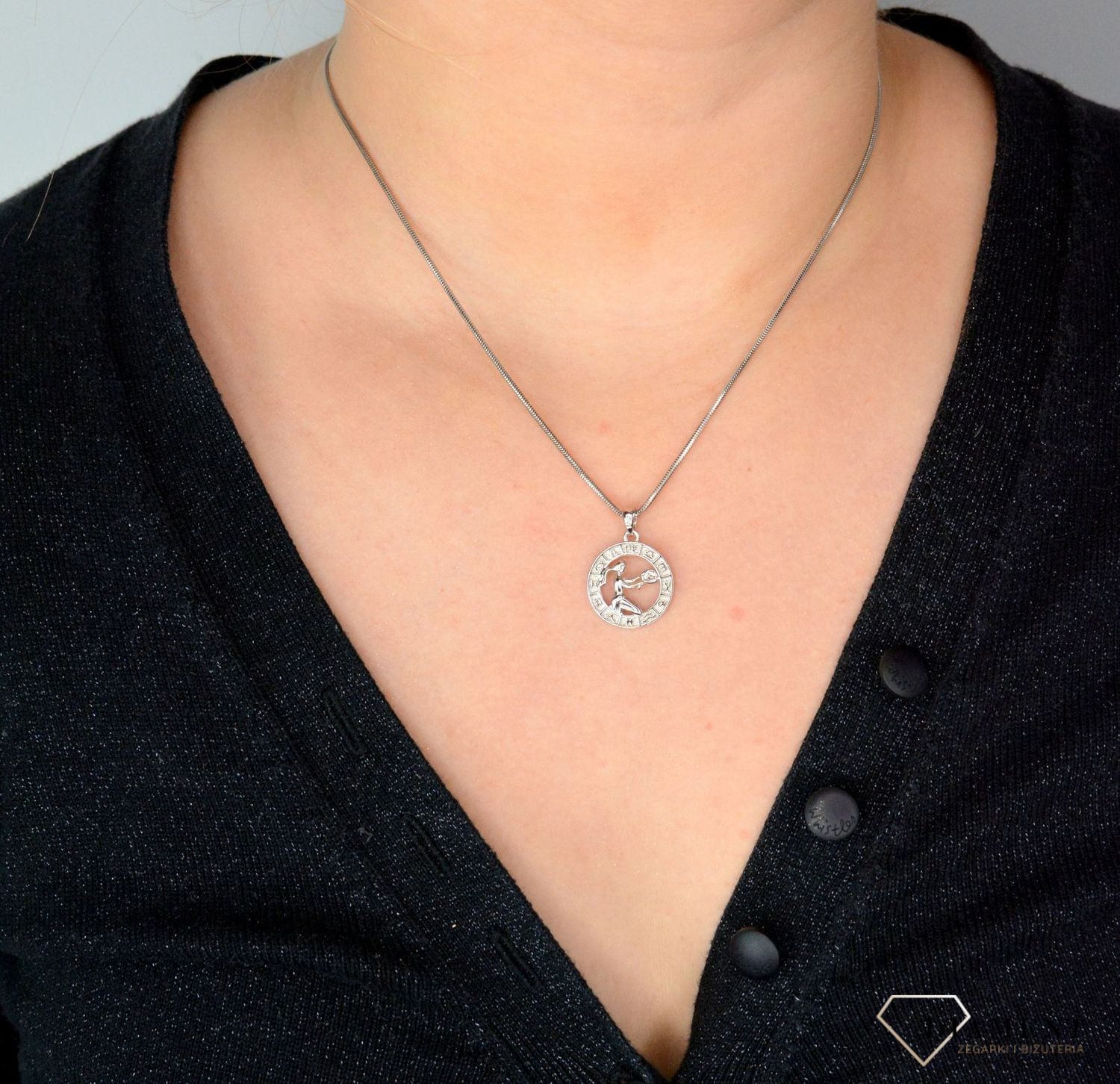 Srebrna zawieszka znak zodiaku Panna SVLP0713XH200PA. Srebrna zawieszka z symbolem znaku zodiaku - PANNA.jpg