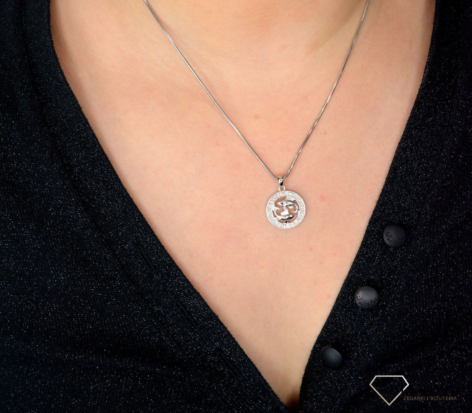 Srebrna zawieszka znak zodiaku Ryby SVLP0713XH200RY. Srebrna zawieszka z symbolem znaku zodiaku - RYBY.jpg