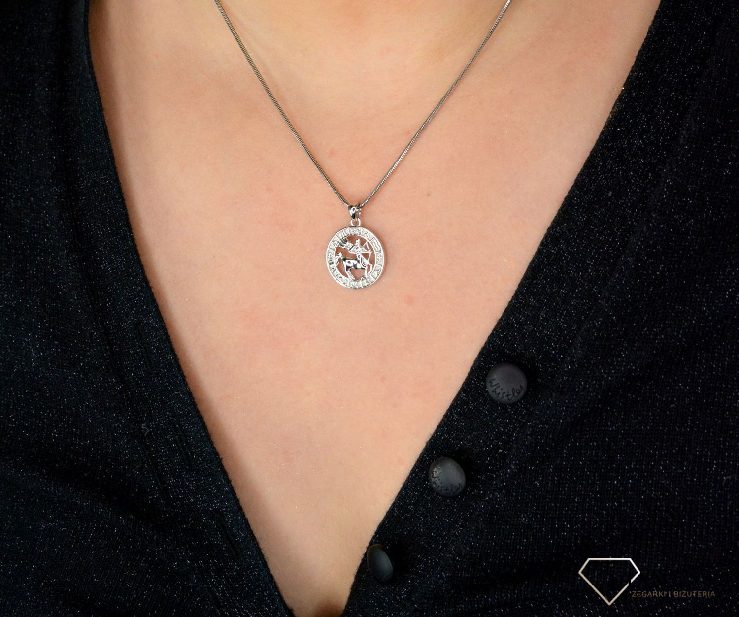 Srebrna zawieszka znak zodiaku Strzelec SVLP0713XH200ST. Srebrna zawieszka z symbolem znaku zodiaku - STRZELEC.jpg