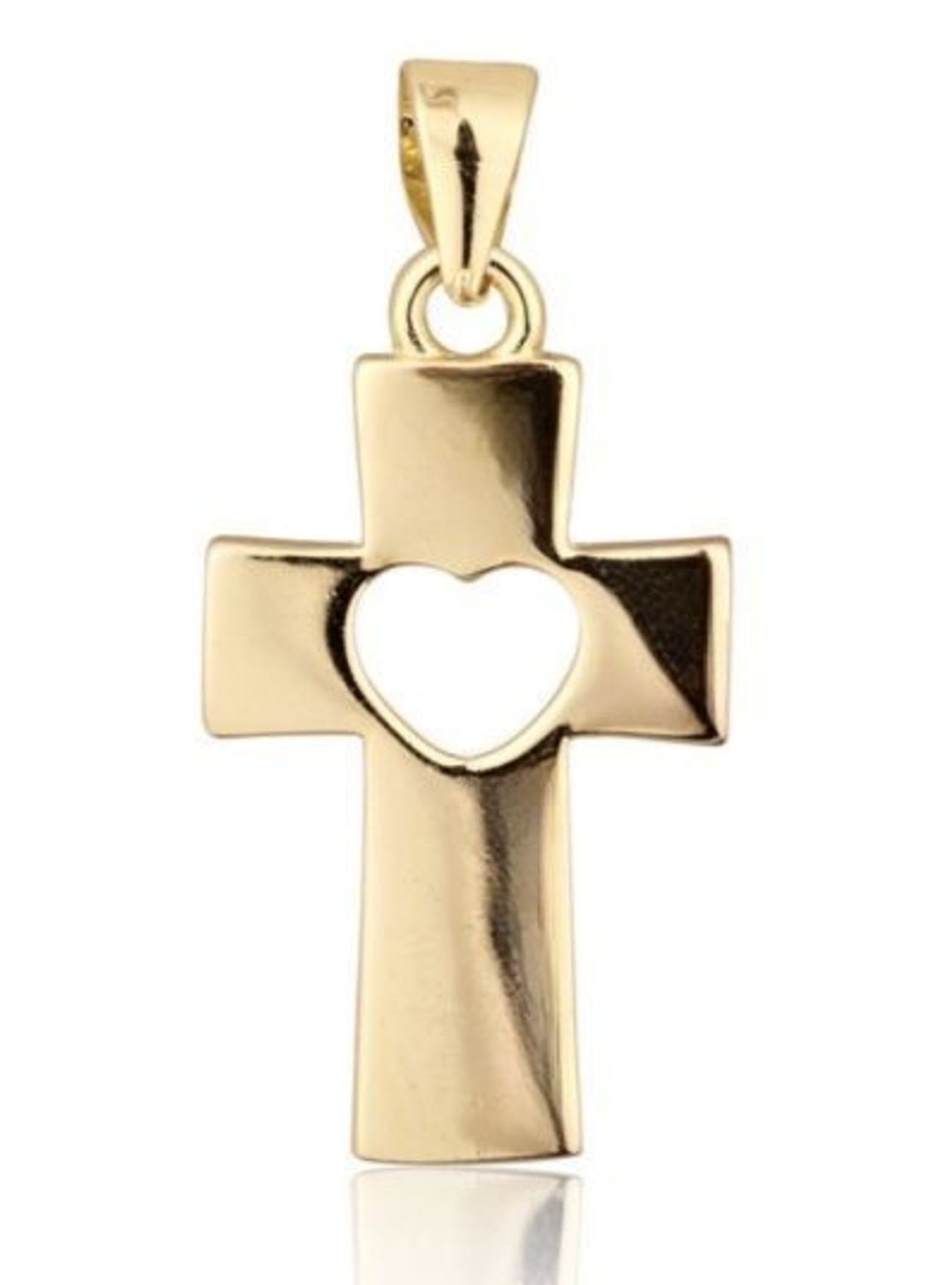 Zawieszka krzyżyk z wyciętym sercem - pozłacana SVLP0940XD5GO00.jpg