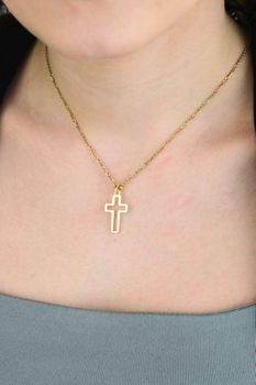 Zawieszka krzyżyk pozłacany srebro 925 1,15 g ✝️ elegancka biżuteria (2).jpg