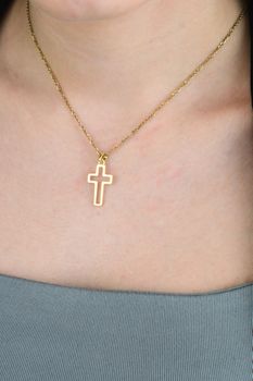 Zawieszka krzyżyk pozłacany srebro 925 1,15 g ✝️ elegancka biżuteria (3).jpg