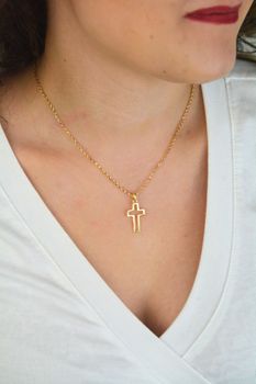 Zawieszka krzyżyk pozłacany srebro 925 1,15 g ✝️ elegancka biżuteriadf (1).jpg