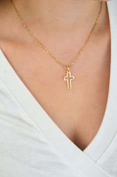 Zawieszka krzyżyk pozłacany srebro 925 1,15 g ✝️ elegancka biżuteriadf (2).jpg