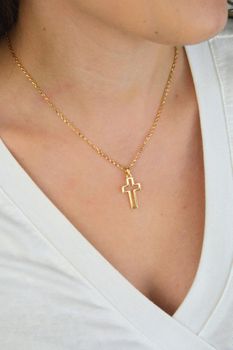 Zawieszka krzyżyk pozłacany srebro 925 1,15 g ✝️ elegancka biżuteriadf (3).jpg