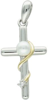Srebrna zawieszka krzyżyk z perełką SVLP1082X61GP00 – Srebro 925, pozłacany dodatek  2,5 cm.jpg