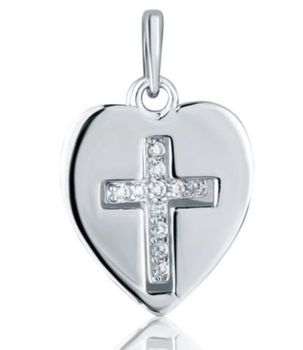 Zawieszka serce z krzyżykiem z cyrkoniami  – srebro 925 SVLP1298X61BI00.jpg