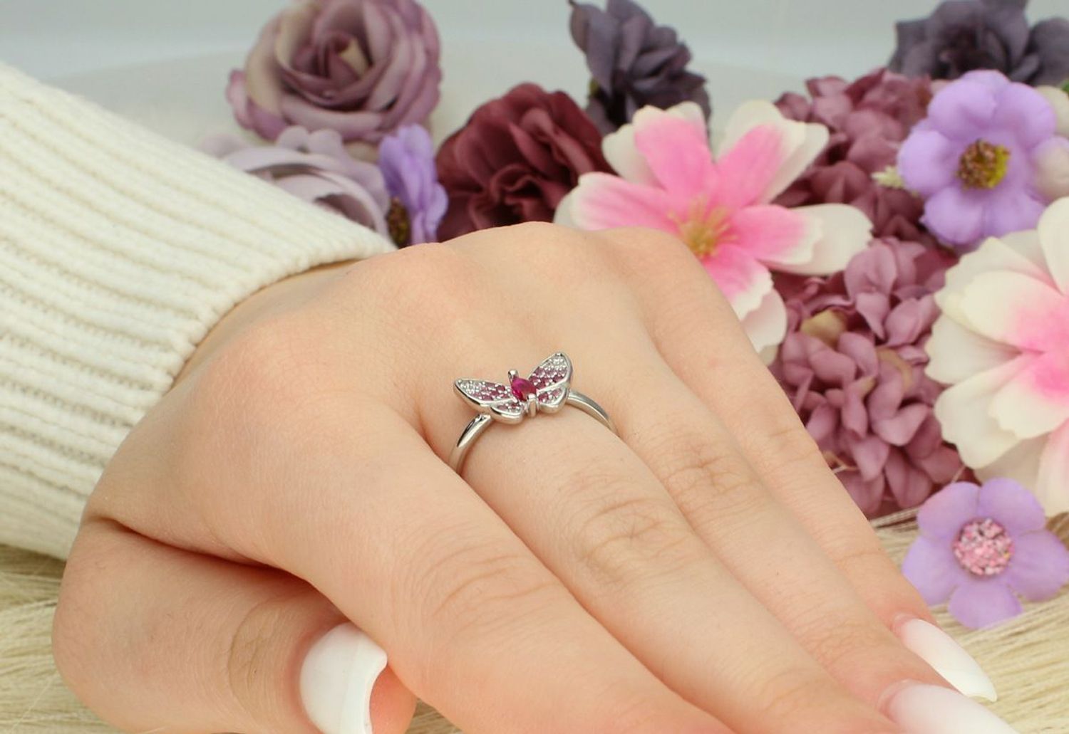 Srebrny pierścionek dla motyl rozmiar 16 SVLR0743XI2BR.jpg