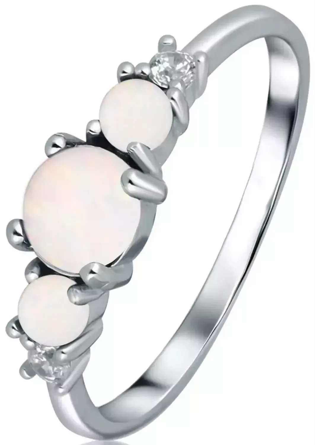 Pierścionek srebrny z opalami pr 925, SVLR1057XF6O1 Srebrny pierścionek wykonany z najwyższej jakości srebra. Idealny pomysł na prezent. Srebrny pierścionek wykonany z próby 1.webp