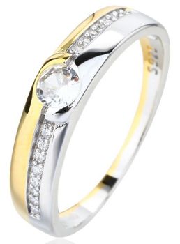 Srebrny pierścionek bicolor z cyrkonią 925.jpg