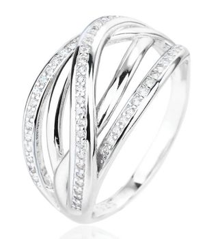 Srebrny szeroki pierścionek przeplatany z cyrkonią 925 – rozmiar 15.jpg