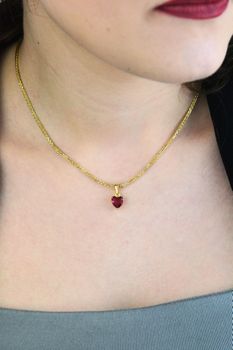 Pozłacany komplet serce kolczyki + zawieszka z różową cyrkonią SVLS0113SH2GR00 🎁 (1).jpg