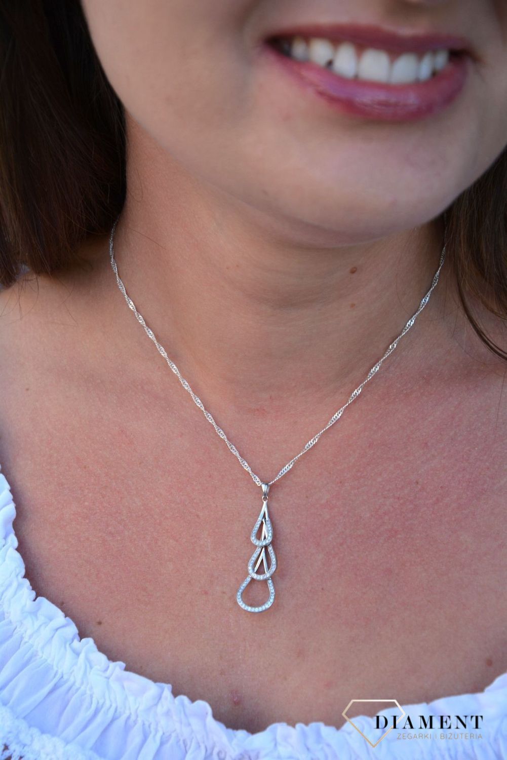 Srebrna zawieszka potrójna łezka z cyrkonią SW-T-C19-CEN-IWCW155.jpg