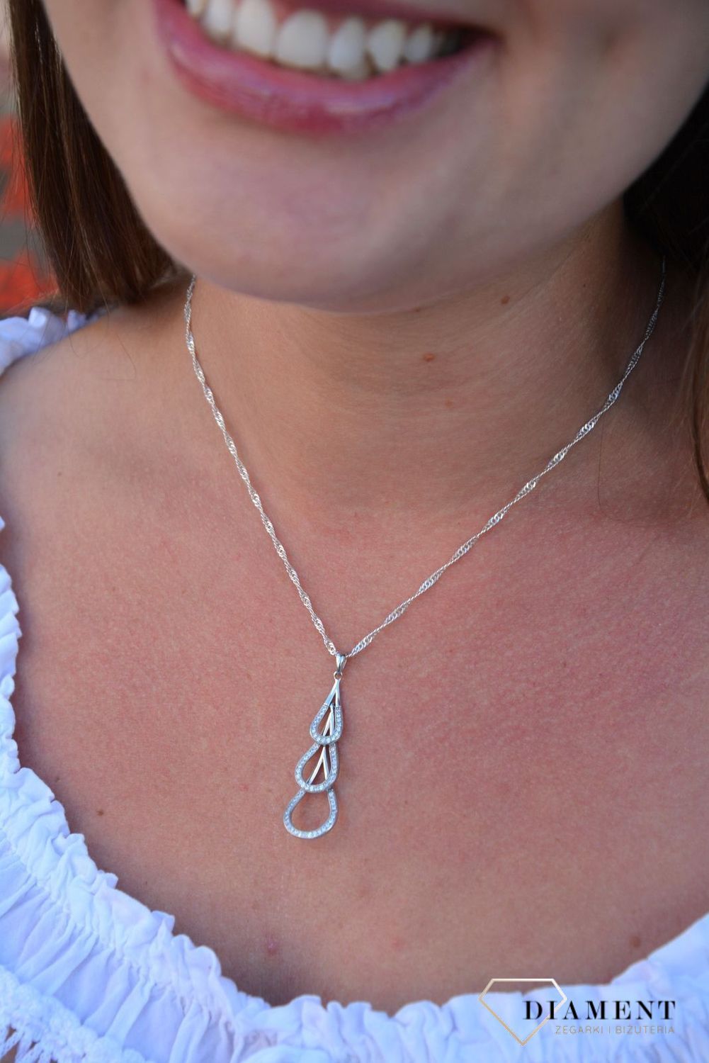 Srebrna zawieszka potrójna łezka z cyrkonią SW-T-C19-CEN-IWCW155.jpg