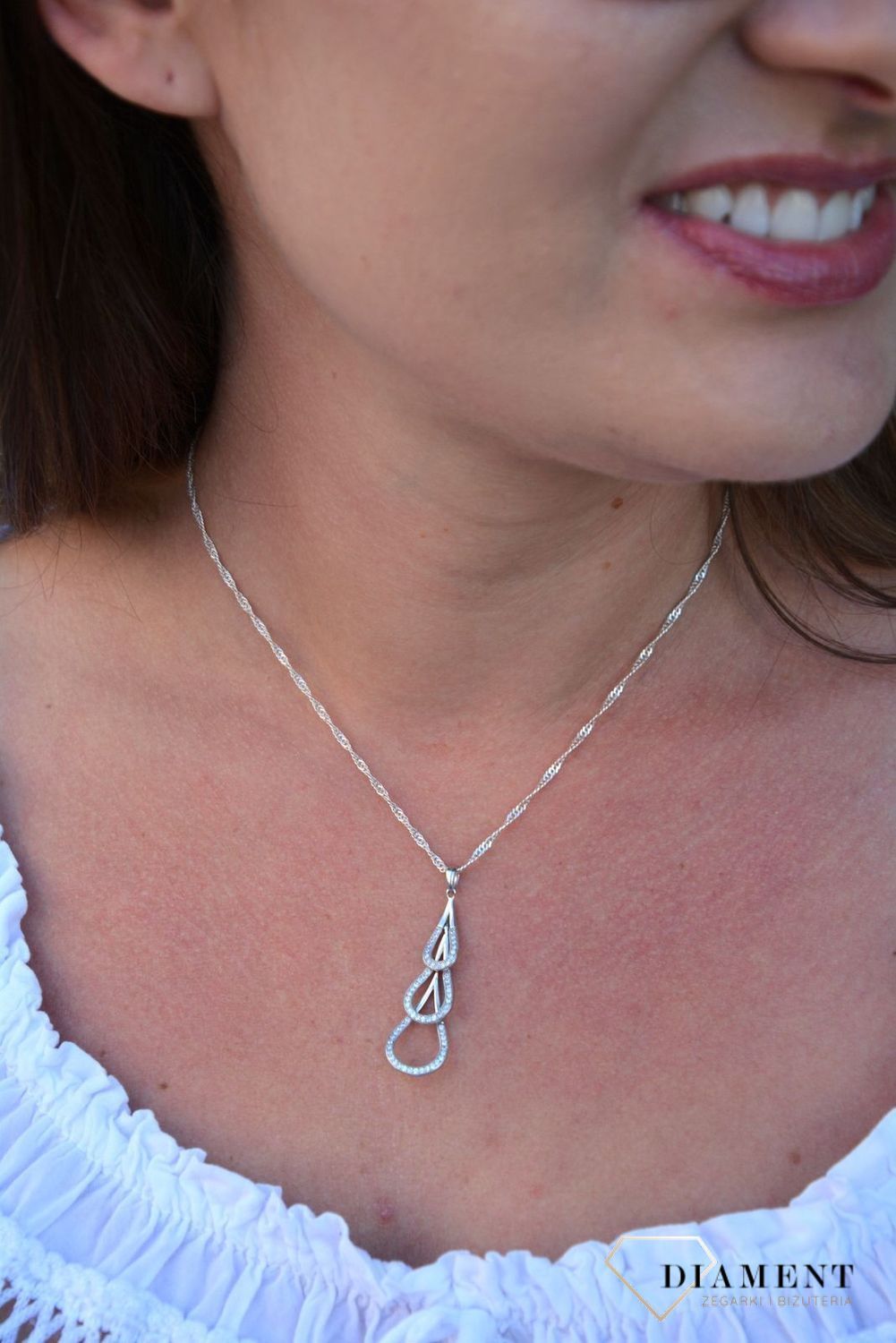 Srebrna zawieszka potrójna łezka z cyrkonią SW-T-C19-CEN-IWCW155.jpg