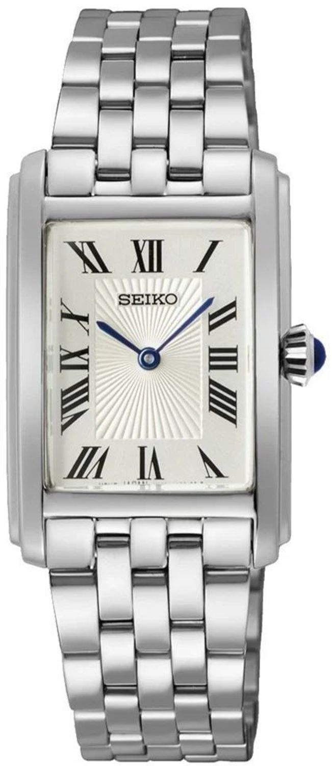 Zegarek damski Seiko SWR083P1 Classic – prostokątna koperta i stalowa bransoleta.jpg