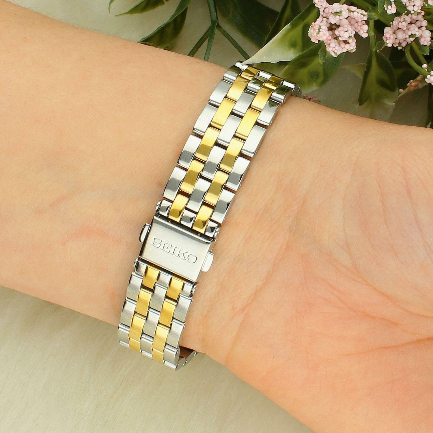 Zegarek damski Seiko Classic Quartz SWR093P1 – bicolor, rzymskie cyfry, kryształki.jpg