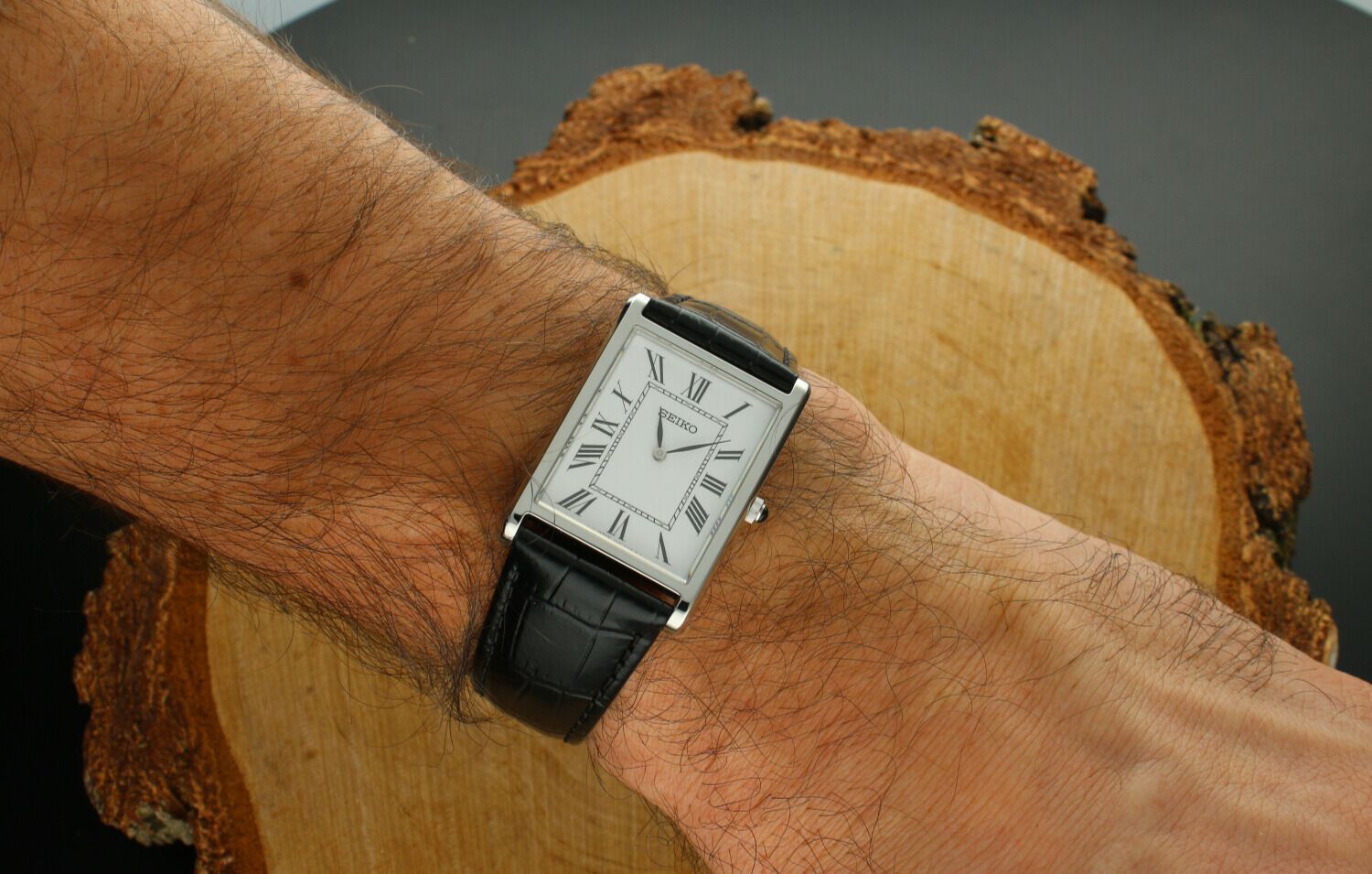 Zegarek Męski prostokątny zegarek kwarcowy SWR103P1.jpg