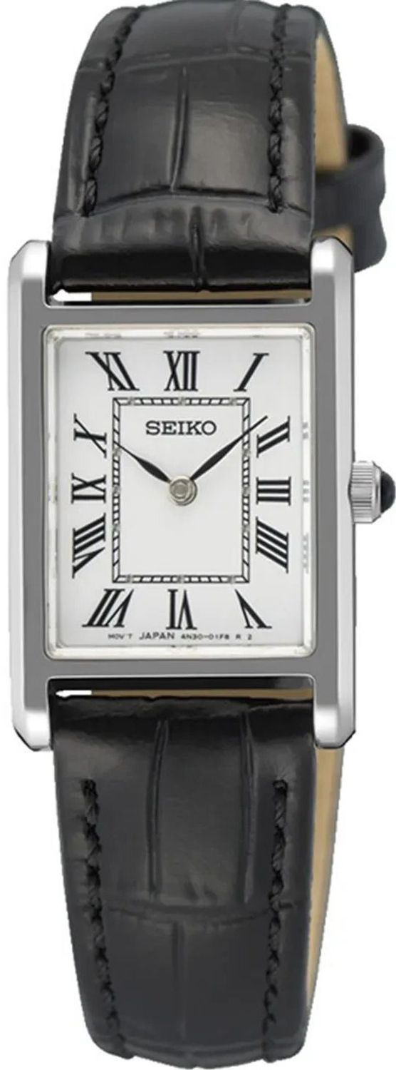 Zegarek damski Seiko Conceptual SWR107P1 czarny pasek, prostokątna koperta.jpg