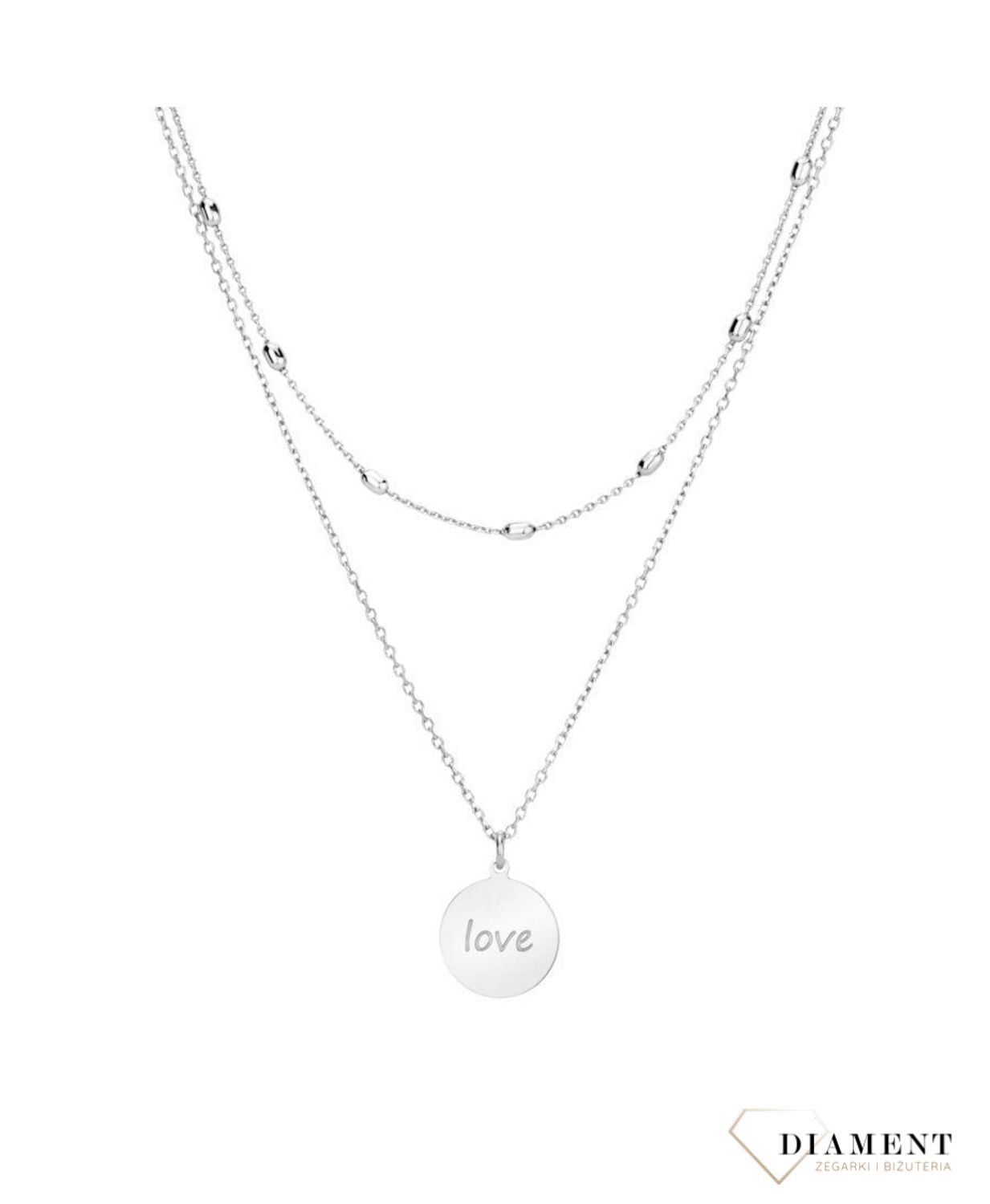 Naszyjnik srebrny damski długi z napisem 'Love' srebro SXNZ001138 ✓Srebrne Naszyjnik Damskie w Sklepie z Biżuterią zegarki-diament.pl✓Piękne i Eleganckie Naszyjniki dla Kobiet✓Prawdziwe Srebro✓Darmowa wysyłk.jpg