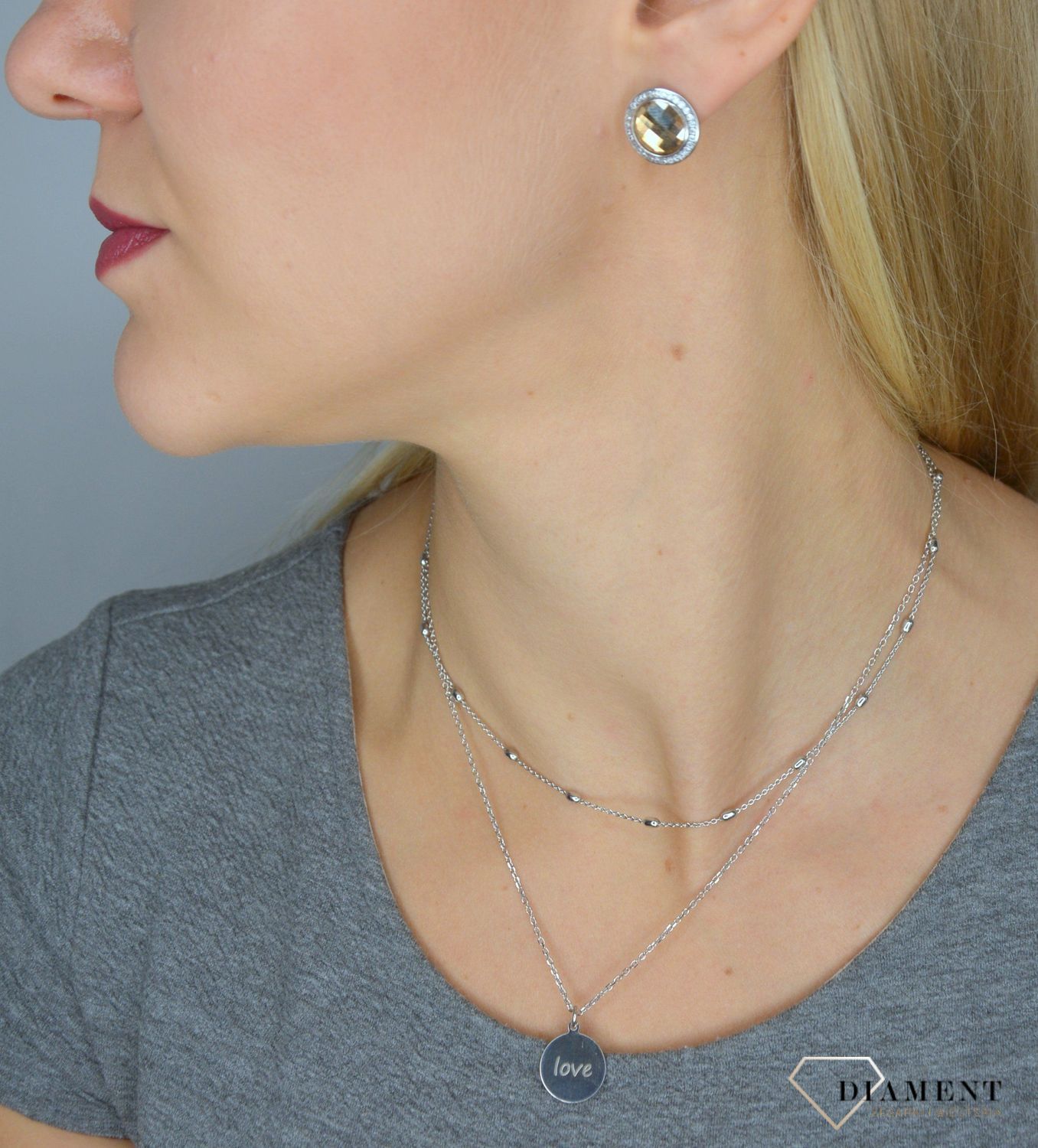 Naszyjnik srebrny damski długi z napisem 'Love' srebro SXNZ001138 ✓Srebrne Naszyjnik Damskie w Sklepie z Biżuterią zegarki-diament.pl✓Piękne i Eleganckie Naszyjniki dla Kobiet✓Prawdziwe Srebro✓Darmowa wysyłk.jpg