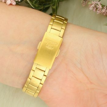 Zegarek damski Seiko 5 Sports Automatic SYMC18K1 – złoty automat z datownikiem zapięcie.jpg