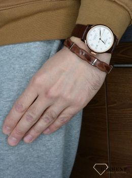 Zegarek męski na pasku Tissot 'Le Locle Automatic Rose Gold' to zegarek na brązowym pasku z kopertą  (3).JPG