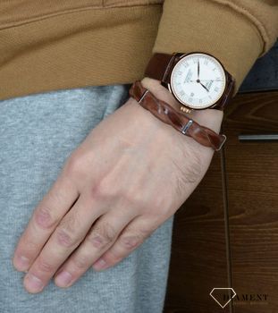 Zegarek męski na pasku Tissot 'Le Locle Automatic Rose Gold' to zegarek na brązowym pasku z kopertą  (5).JPG