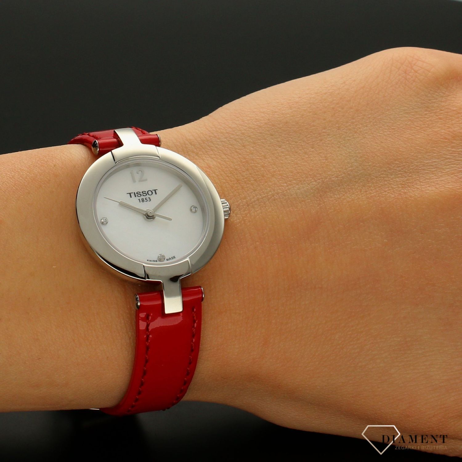 Zegarek damski Tissot T-TREND Pinky czerwony T084.210.16.116.00 (T0842101611600).jpg