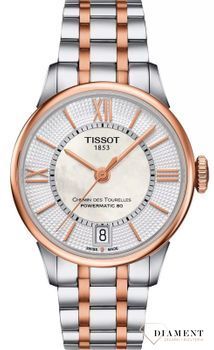 Zegarek damski Tissot Chemin Des Tourelles Powermatic 80 Lady bikolor T099.207.22.118.02. Klasyczny zegarek damski z wiodącej kolekcji szwajcarskiej marki Tissot. Damski szwajcarski zegarek automat, doskonały pomysł na prezent dla kobiety.1.jpg