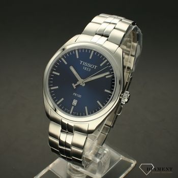 Zegarek męski na bransolecie z niebieską tarczą Tissot PR100 T101.410.11.041 (1).jpg