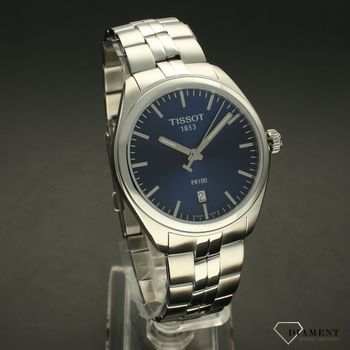 Zegarek męski na bransolecie z niebieską tarczą Tissot PR100 T101.410.11.041 (5).jpg