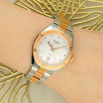 Zegarek damski Tissot PR 100 Sport Chic Lady T101.910.22.116.00 – Diamenty, Masa Perłowa, 10 ATM.jpg