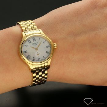 Zegarek damski na bransolecie w kolorze złota Tissot Bella Ora Picolla T103.110.33.113.00 z masą perłową na tarczy (5).jpg