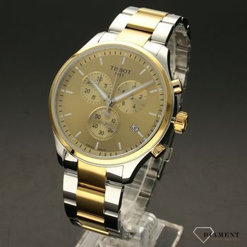 Zegarek męski  na złotej bransolecie x Tissot Chrono XL T116.617.22.021 (2).jpg