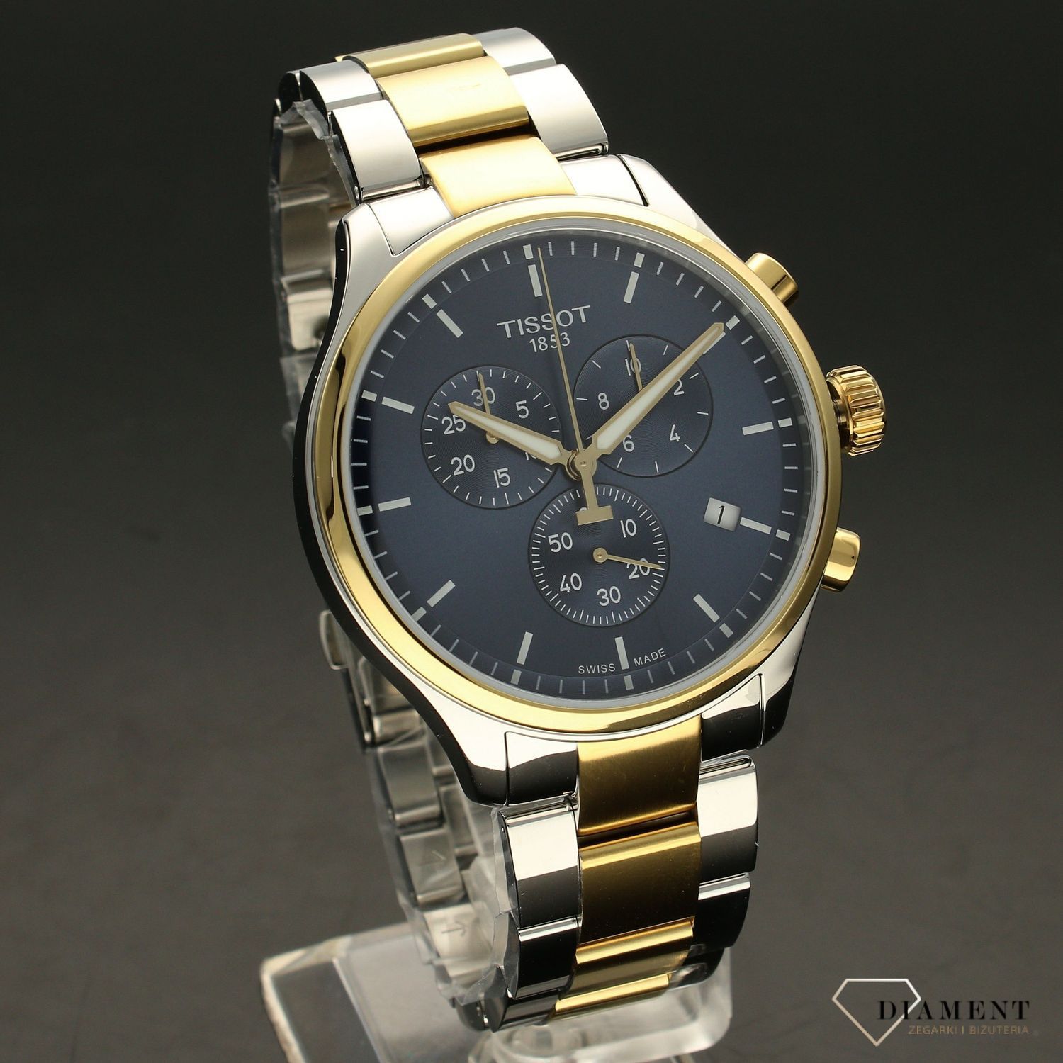 Zegarek męski  na złotej bransolecie x Tissot Chrono XL T116.617.22.041.00.jpg