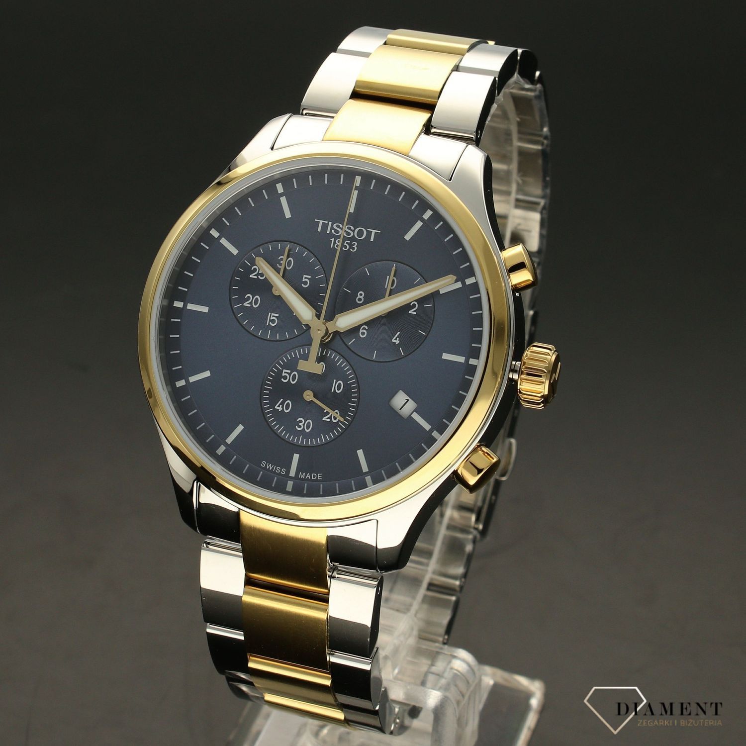 Zegarek męski  na złotej bransolecie x Tissot Chrono XL T116.617.22.041.00.jpg