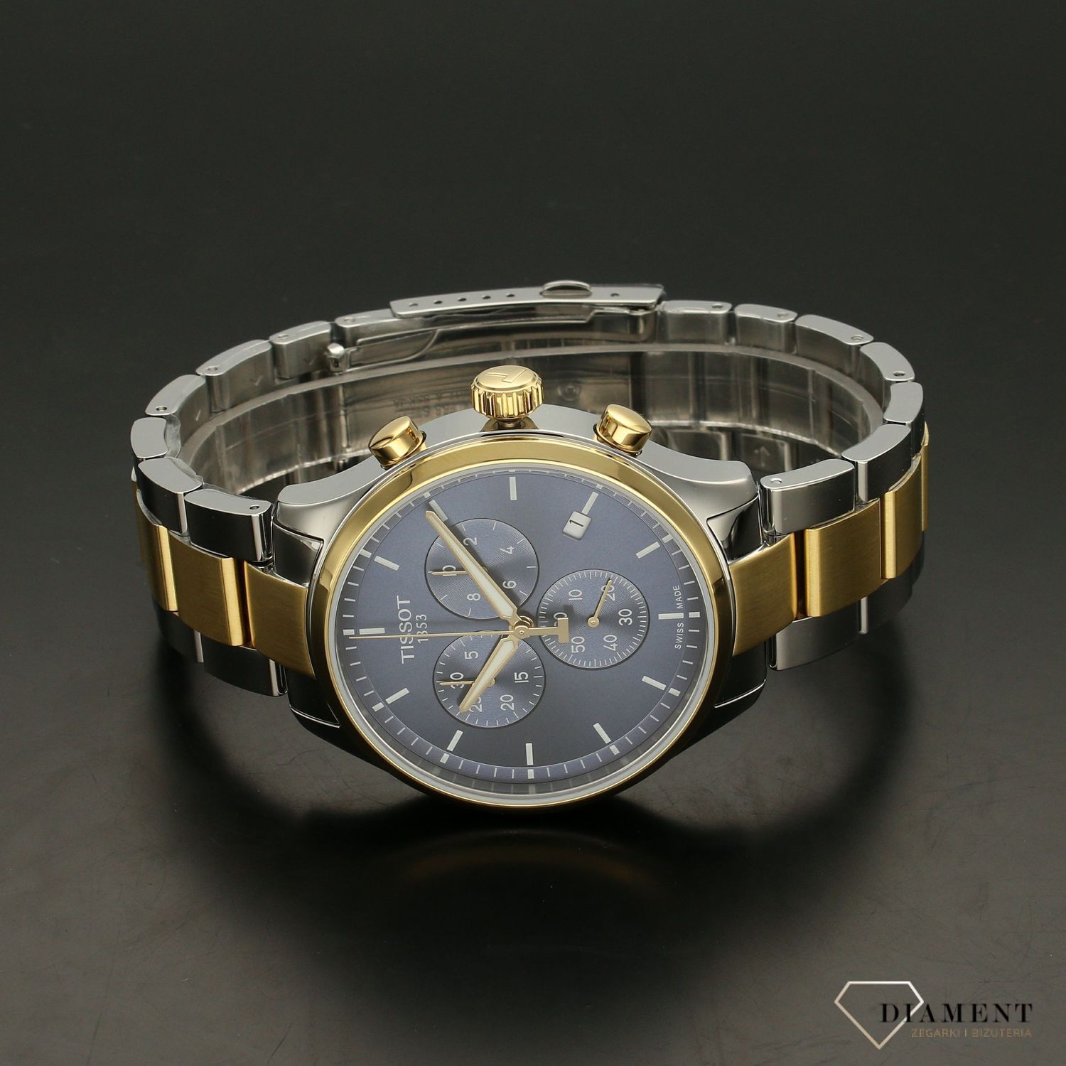 Zegarek męski  na złotej bransolecie x Tissot Chrono XL T116.617.22.041.00.jpg
