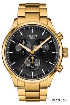 Zegarek męski ⌚ na złotej bransolecie  z czrną tarczą Tissot Chrono XL T116.617.33.051 (2).jpg