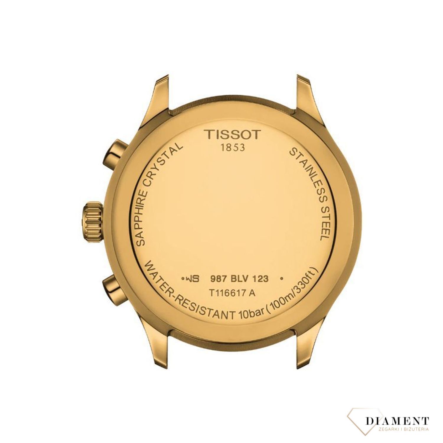 Zegarek męski ⌚ na złotej bransolecie  z czrną tarczą Tissot Chrono XL T116.617.33.051 (2).jpg