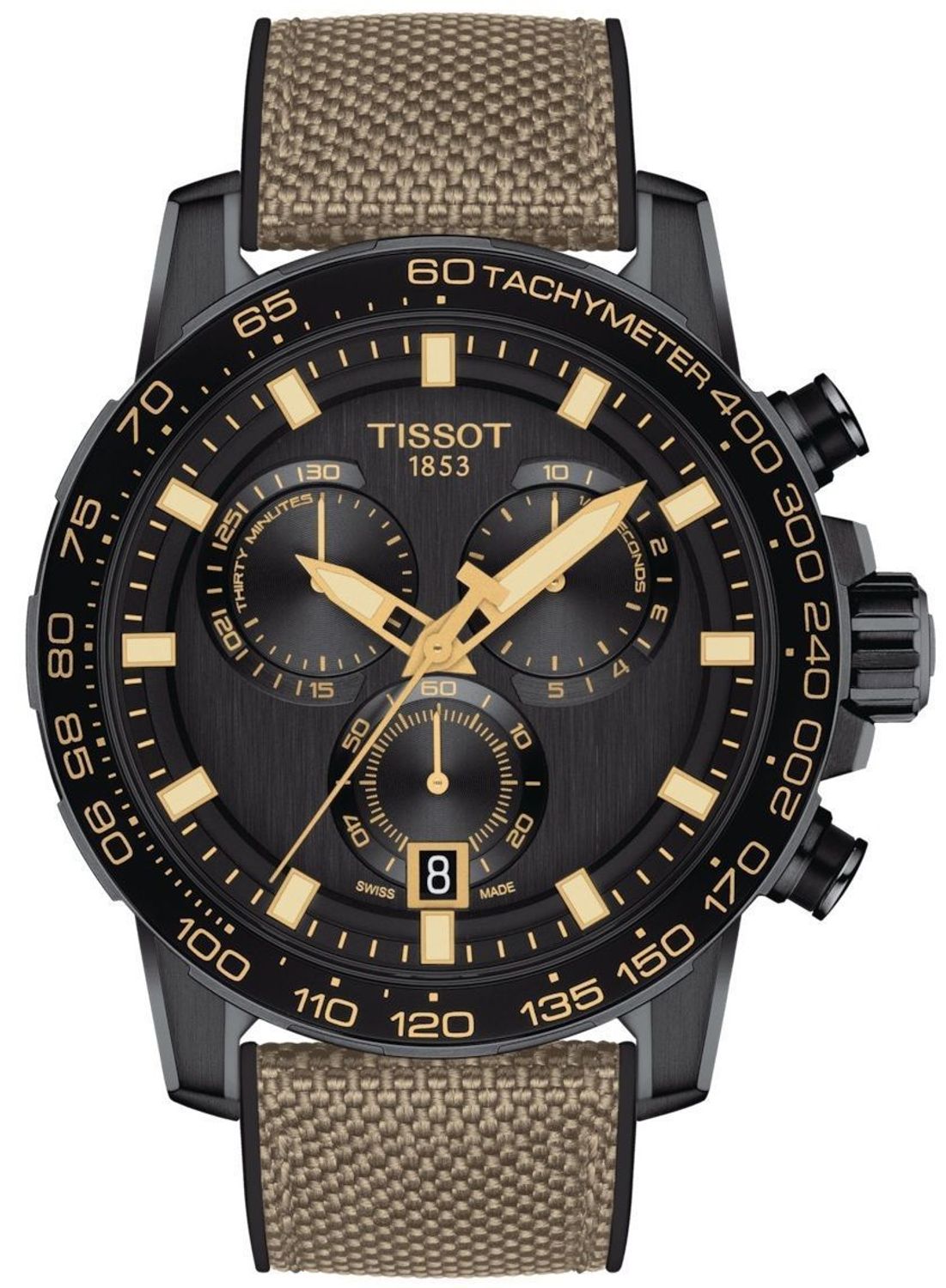 Zegarek męski Tissot  Supersport Chrono T125.617.37.051.01. Męski zegarek Tissot. Zegarek męski z chronografem. Męski zegarek sportowy na tekstylnym pasku. Zegarek męski idealny na prezent (3).jpg