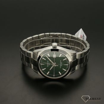 Zegarek męski na bransolecie z zieloną tarczą Tissot Silicium Powermatic 80 T127.407.11.091.01⌚️  (3).jpg