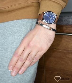Zegarek męski Tissot Gentleman ' Nowoczesny klasyk'. Klasyczny model zegarka męskiego w nowoczesnym wydaniu- to właśnie model Tissot Gentelman T127.410.16.041.00. Brązowy pasek i niebieska tarcza (1).JPG