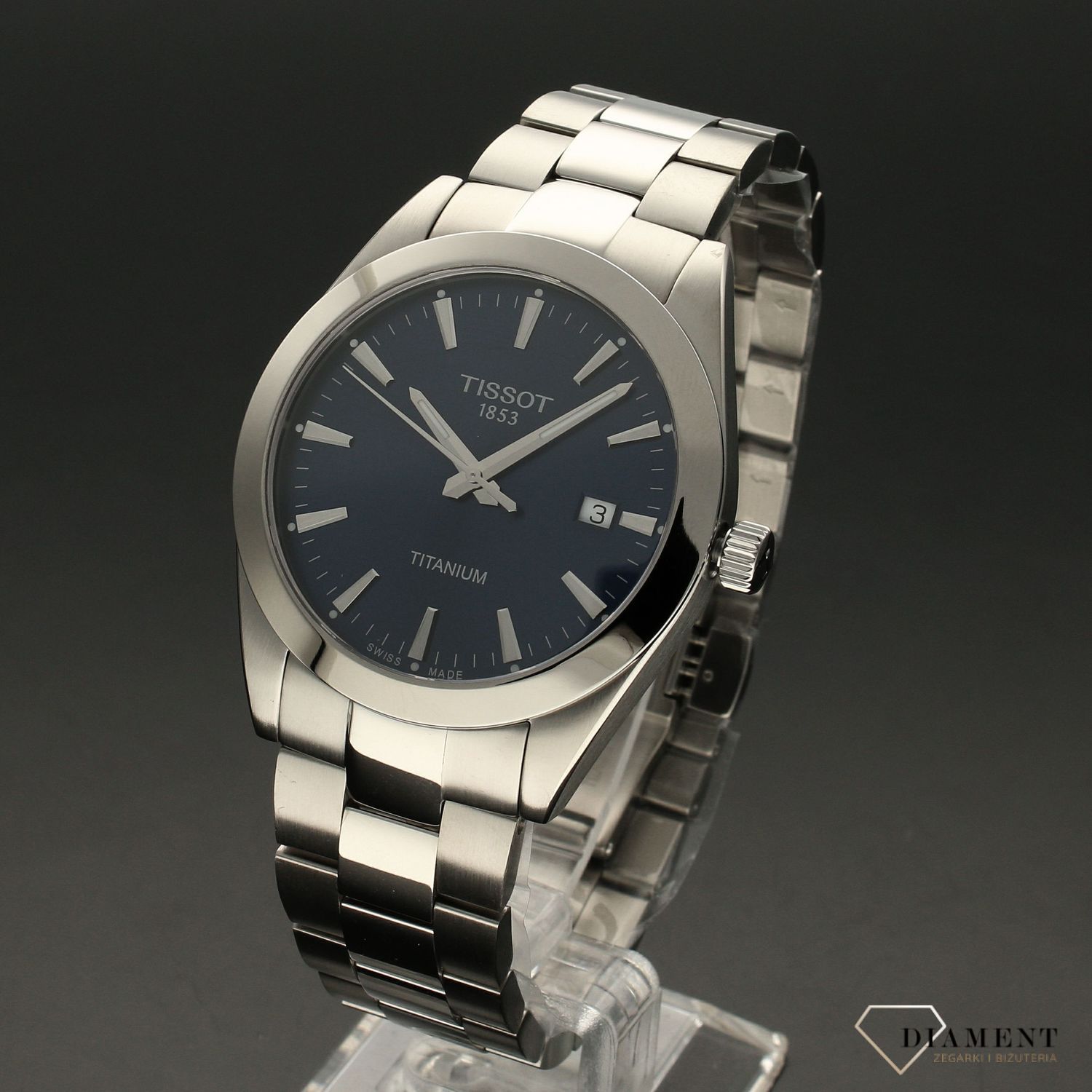 Zegarek męski na bransolecie tytanowej z niebieską tarczą Tissot T127.410.44.041 (1).jpg