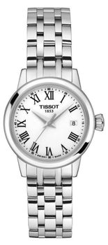 Odkryj Tissot Classic Dream Lady – elegancki damski zegarek kwarcowy 28 mm z datownikiem i sekundnikiem, na skórzanym pasku lub stalowej bransolecie 316L. Klasyka i szwajcarska jakość.1.jpg