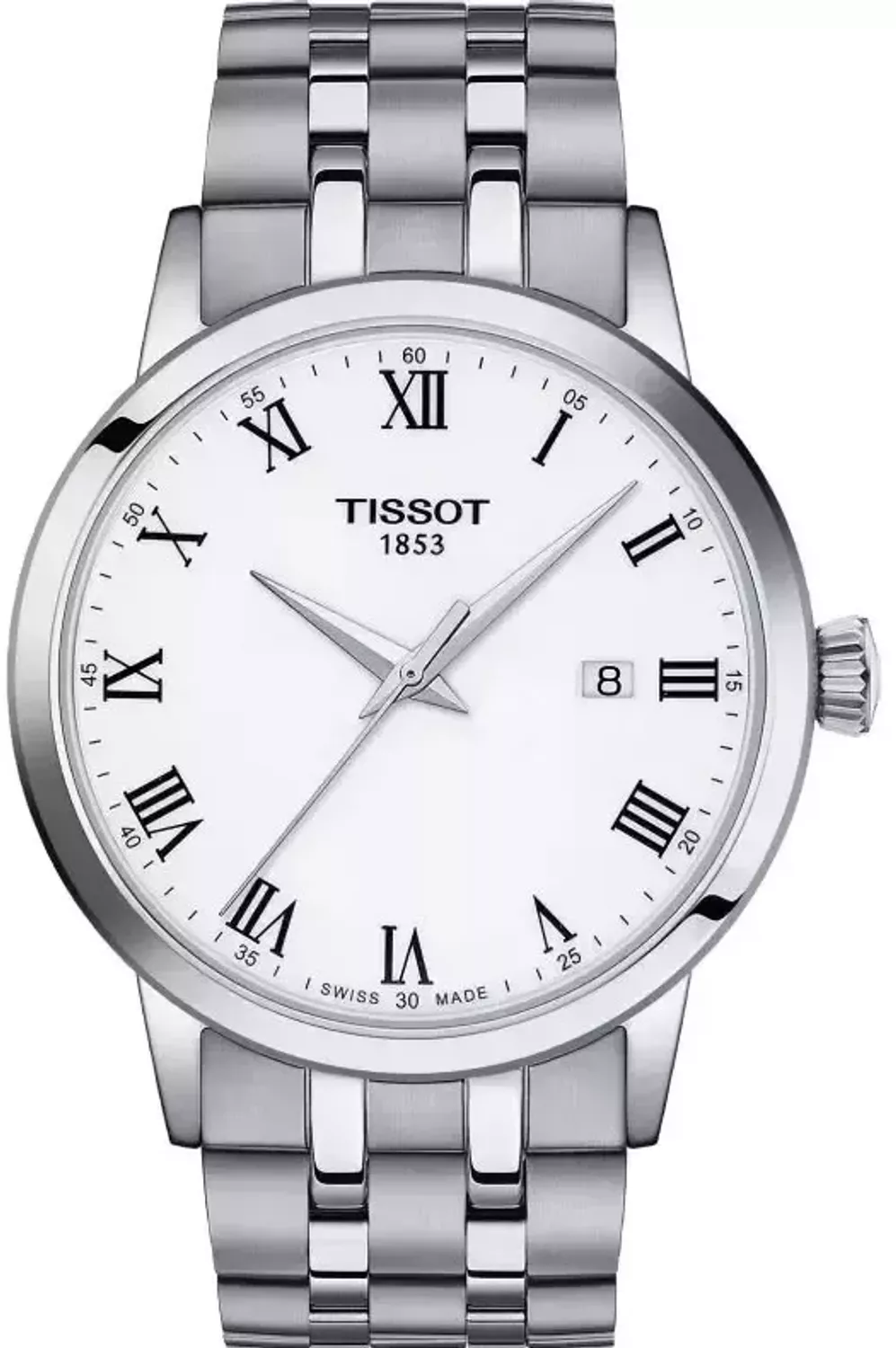 Odkryj Tissot CLASSIC DREAM 42mm – klasyczny szwajcarski zegarek z mechanizmem kwarcowym, datownikiem, szafirowym szkłem i elegancką stalową bransoletą lub paskiem skórzanym. 1.webp