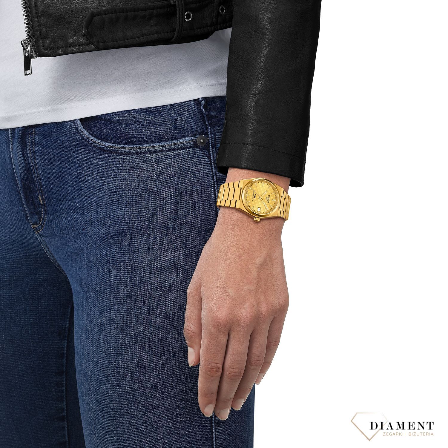 Zegarek damski Tissot PRX Powermatic 80 T137.207.33.021.00 na złotej bransolecie (3).jpg