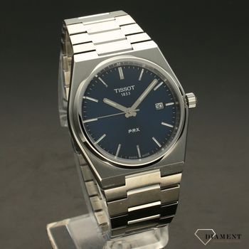 Zegarek męski na bransolecie z niebieską tarczą i szafirowym szkłem Tissot PRX T137.410.11.041 (1).jpg